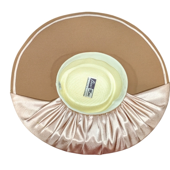 BEN MARC WIDE BRIM DERBY/CHURCH OLD MONEY GLAM SOPHISTICATED HANDMADE HAT.RARE - Picture 6 of 9